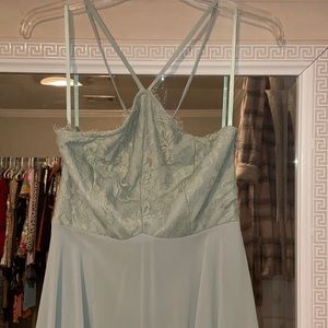 MINT GREEN LULUS BRIDESMAIDS MAXI DRESS